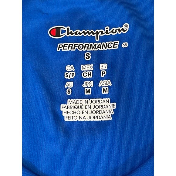 Champion Womens Performance V Neck T-Shirt Short Sleeve Pullover Blue Size Small - Picture 7 of 9